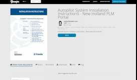 
							         Autopilot System Installation Instructions - New Holland PLM Portal								  
							    