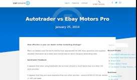 
							         Autotrader vs Ebay Motors Pro | Car Dealer Website Design News								  
							    