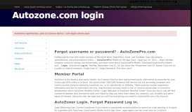 
							         Autozone.com login								  
							    