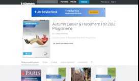 
							         Autumn Career & Placement Fair 2012 Programme - Calaméo								  
							    