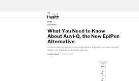
							         Auvi-Q: What to Know About the EpiPen Alternative - Health								  
							    