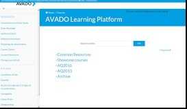 
							         AVADO: AAT | AVADO Learning Platform								  
							    