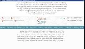 
							         Availability, Floor Plans & Pricing - Sienna Bay								  
							    