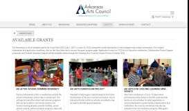 
							         Available Grants - Arkansas Arts Council								  
							    