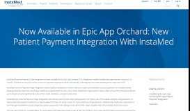 
							         Available in Epic App Orchard: Patient Payment Integration With ...								  
							    