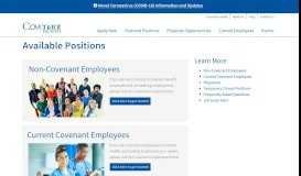 
							         Available Positions | Covenant Health Employment Services								  
							    