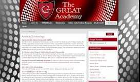 
							         Available Scholarships » The Great Academy								  
							    