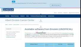 
							         Available software from Einstein (UNOFFICIAL) | Albert Einstein ...								  
							    