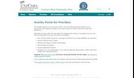 
							         Availity Portal for Providers - UniCare State Indemnity Plan								  
							    