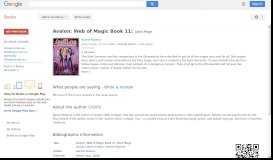 
							         Avalon: Web of Magic Book 11: Dark Mage								  
							    
