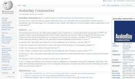 
							         AvalonBay Communities - Wikipedia								  
							    