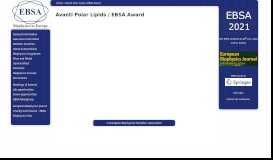 
							         Avanti Polar Lipids / EBSA Award | European Biophysical Societies ...								  
							    
