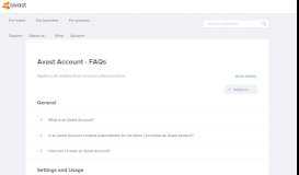 
							         Avast Account - FAQs | Official Avast Support								  
							    