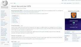 
							         Avast SecureLine VPN - Wikipedia								  
							    