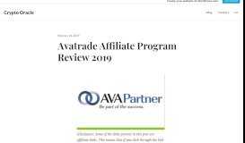 
							         Avatrade Affiliate Program Review 2019 – Crypto Oracle								  
							    