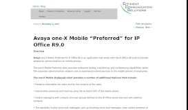 
							         Avaya one-X Mobile 