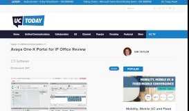 
							         Avaya One-X Portal for IP Office Review - UC Today								  
							    