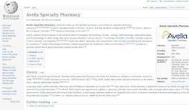 
							         Avella Specialty Pharmacy - Wikipedia								  
							    