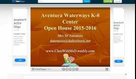 
							         Aventura Waterways K-8 Center Open House Mrs. D'Annunzio - ppt ...								  
							    
