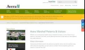 
							         Avera Marshall Patients & Visitors - Avera Health								  
							    