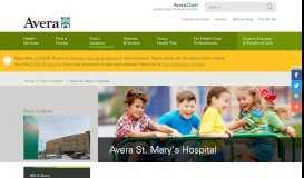 
							         Avera St. Mary's Hospital - Avera Health								  
							    