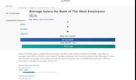 
							         Average Bank of The West Salary - PayScale								  
							    