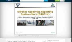 
							         Aviation Maintenance Supply Readiness Reporting (AMSRR ...								  
							    