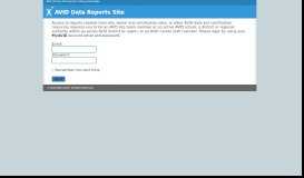 
							         AVID Data Reports Site								  
							    