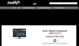 
							         Avid Media Composer 2019.12 – Freddy's Big List of Relevant ...								  
							    