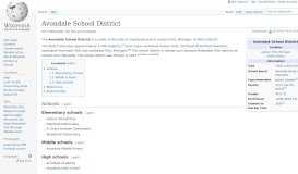 
							         Avondale School District - Wikipedia								  
							    