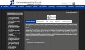 
							         AW Education Foundation - Anthony Wayne Local Schools								  
							    