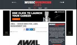 
							         AWAL - Senior Director, Label Management (UK) - Music Business ...								  
							    