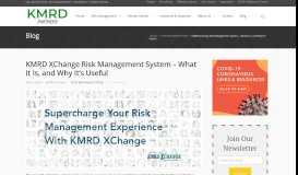 
							         Award-Winning Risk Management System - KMRD XChange								  
							    