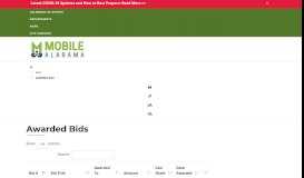 
							         Awarded Bids : City of Mobile								  
							    