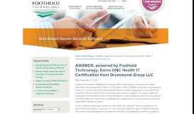 
							         AWARDS, powered by Foothold Technology, Earns ONC ...								  
							    