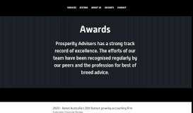 
							         Awards | Prosperity Advisers								  
							    
