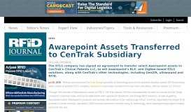 
							         Awarepoint Assets Transferred to CenTrak Subsidiary - 2018 ...								  
							    