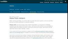 
							         Away from campus | iSolutions | University of Southampton								  
							    
