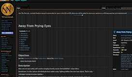 
							         Away From Prying Eyes - Wowpedia - Your wiki guide to the World of ...								  
							    