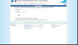 
							         AWC - User Login - Aviation Weather Testbed								  
							    