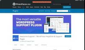 
							         Awesome Support – WordPress HelpDesk & Support Plugin ...								  
							    