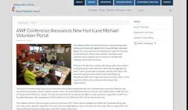 
							         AWF Conference Announces New Hurricane Michael Volunteer Portal								  
							    