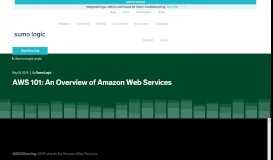 
							         AWS 101: Overview of Amazon Web Services - Sumo Logic								  
							    