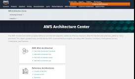 
							         AWS Architecture Center - Amazon Web Services								  
							    