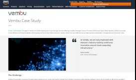 
							         AWS Case Study: Vembu - Amazon Web Services								  
							    