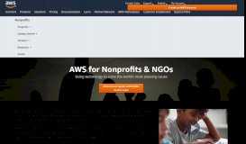 
							         AWS for Nonprofits & NGOs - Amazon Web Services								  
							    