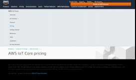 
							         AWS IoT Core Pricing - Amazon Web Services								  
							    