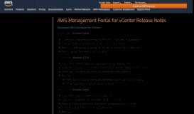 
							         AWS Management Portal for vCenter Release Notes								  
							    