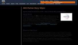 
							         AWS Partner Story: Wipro - Amazon Web Services								  
							    