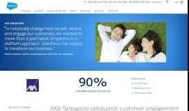 
							         AXA Singapore safeguards customer engagement with Salesforce ...								  
							    
